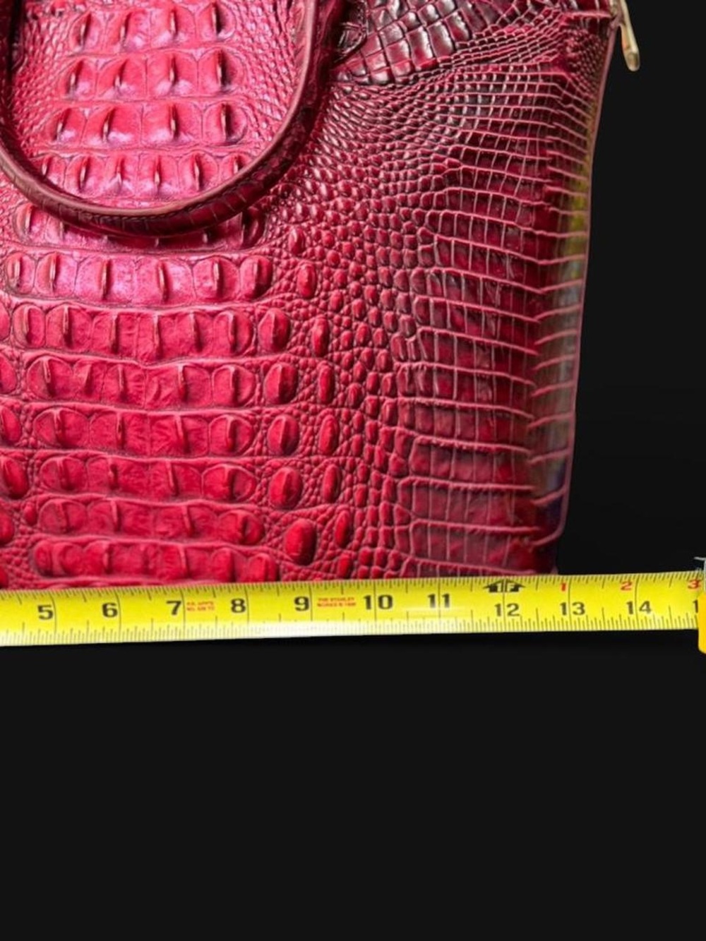 Brahmin Large Duxbury Rose Ombré Croc-Embossed Leather Tote - Picture 6 of 8